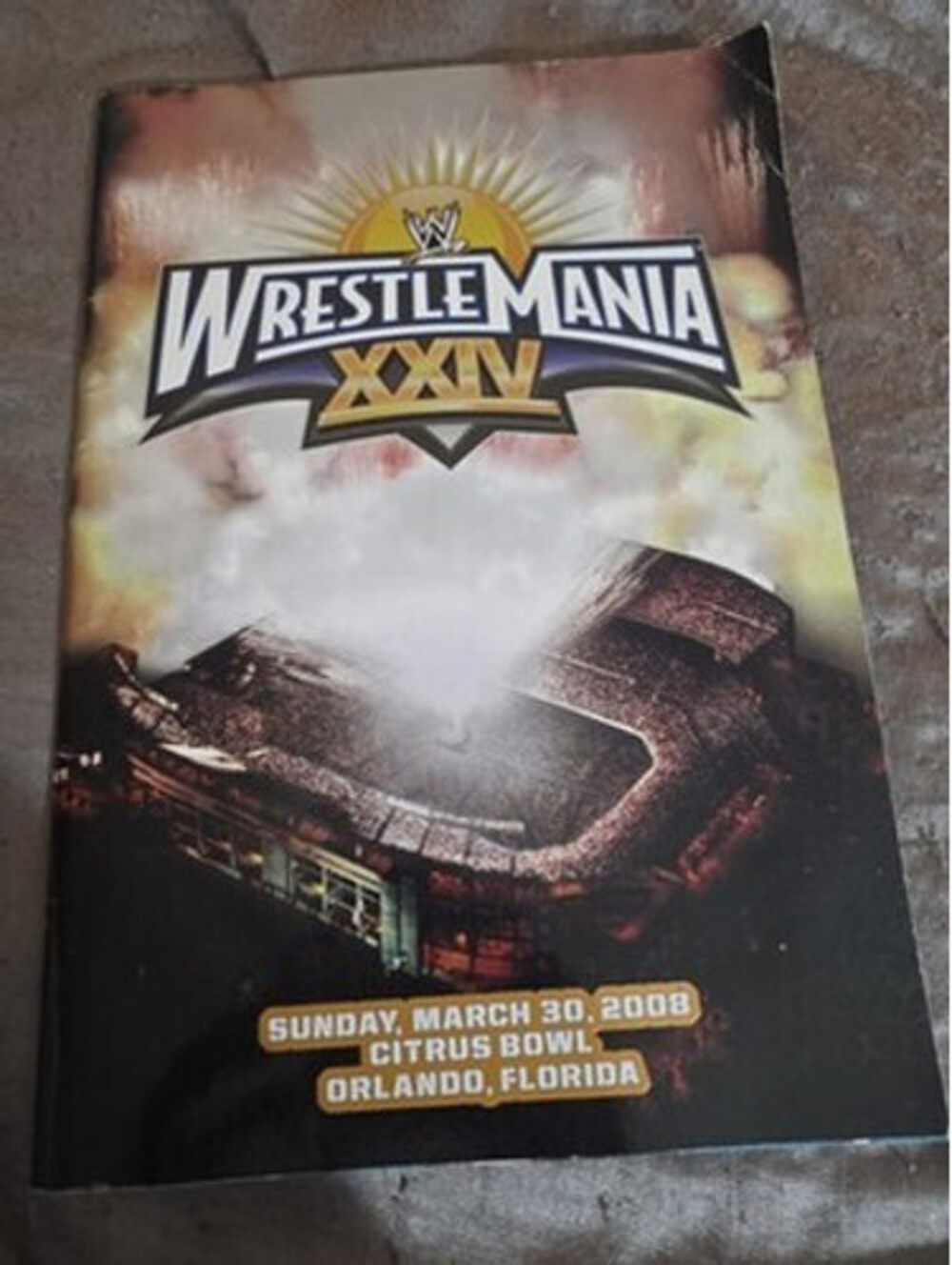 WRESTLEMANIA XXIV 2008 PROGRAM AND POSTER BIG SHOW VS FLOYD MAYWEATHER